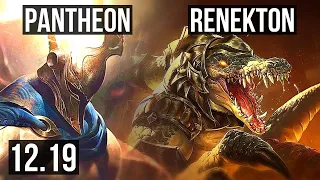 PANTHEON vs RENEKTON (TOP) | 7 solo kills, 1.6M mastery, 1000+ games, 17/5/8 | EUW Master | 12.19