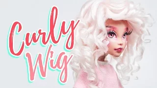 How to Curl Yarn wefts + How to Make a Doll Wig | Curls | Mozekyto #4