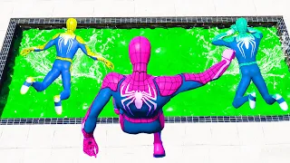 GTA 5 Rainbow Spiderman Jumping Into Toxic Pool (Ragdolls/Euphoria Physics) #5