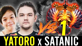 YATORO + SATANIC vs TOP 1 MMR WATSON - 12,294 Avg MMR Game!