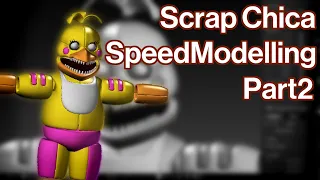 [Blender/FNAF] Speed Modelling: Scrap Chica Part 2