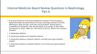 Internal Medicine-Nephrology Board Review Questions (6), General Nephrology 2.