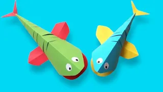 Cara Membuat ikan ketawa 3D - Kerajinan Kertas Untuk Anak Anak - Ide Kertas Origami