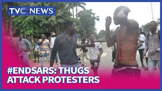 Thugs Attack #EndSARS Protesters In Lagos