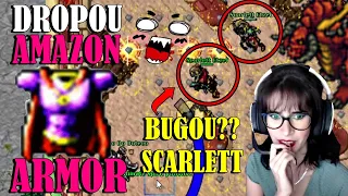 DROPOU AMAZON ARMOR, DUAS SCARLETT??? AND HAT VENDIDO POR 40KTC - Tibia Best Clips #UrsinhaClips