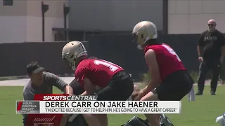 Derek Carr on having fellow Bulldog Jake Haener in Saints QB room
