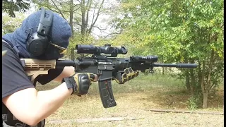 AR15 with CMMG 22lr Conversion Kit Suppressed with Rugged Oculus Shooting