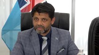 Fijian Attorney-General holds a press conference on the National Climate Change Bill