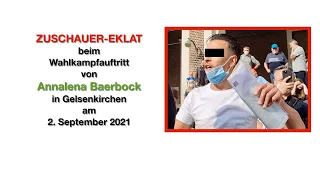 Zuschauer-Eklat beim Wahlkampfauftritt von Annalena Baerbock in Gelsenkirchen am 2. September 2021