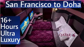 Ultra Luxurious Qatar Airways QSuite - San Francisco to Doha