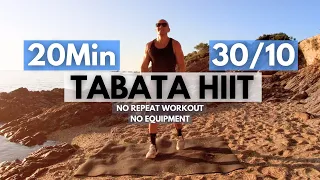 Tabata 20Min HIIT Workout / Tabata 30/10 / NO REPEAT