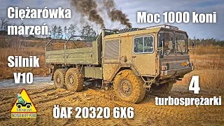 Ciężarówka marzeń. Moc 1000 koni, silnik V10 i 4 turbosprężarki, ÖAF 20320 6X6.