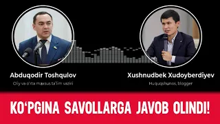 Abduqodir Toshqulov va Xushnudbek Xudoyberdiyev o`rtasidagi suhbat