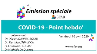 #COVID19 #COVIDfmc - Point Hebdo' 10 Avril 2020 - SFAR