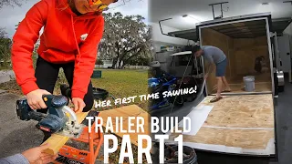 Moto Trailer Build Part 1 - Painting & Shelving