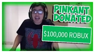 DONATING 100,000 ROBUX TO ROBLOX STREAMERS (1200$+)