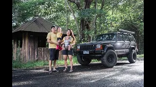 พาลูกขับjeep cherokee xjเที่ยวน้ำตกดูผีเสื้อ