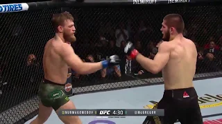 OHHHHH MY KHABIB DROPS MCGREGOR!!!!     UFC229