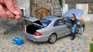 1:18 Mercedes-Benz W220 S600 1998, silver - Norev [Unboxing]