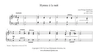 Rameau : Hymne à la nuit - Piano