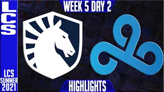 TL vs C9 Highlights | LCS Summer 2021 W5D2 | Team Liquid vs Cloud9