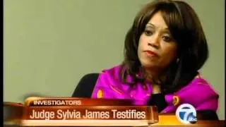 Judge James testifies at her own hearing