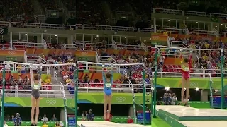 Jessica Lopez Uneven Bars Rio 2016 QF/AA/EF Comparison