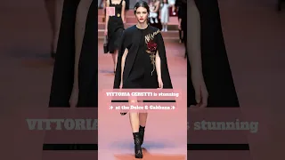 Vittoria Ceretti is stunning at the Dolce & Gabbana show #gigihadid #model #viral #shorts #trending