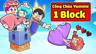 YUMMIE CÔNG CHÚA THỬ THÁCH 24H SINH TỒN TRÊN HÒN ĐẢO 1 BLOCK TRONG MINECRAFT*YUMMIE 1 BLOCK 🥰🤣