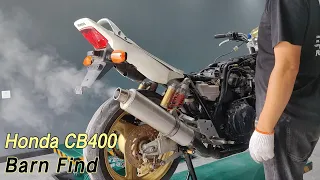 Honda CB400 Barn Find Rescue Time Lapse! #cb400 #barnfind