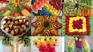 Whole  Fruits decorationideas / Simple fruit salad decoration ideas