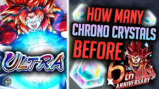 How Many CHRONO CRYSTALS Can You Get Before 6th ANNIVERSARY! (Dragon Ball Legends)