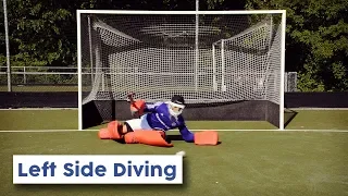 Goalkeeper tutorial: Left side diving | Hockey Heroes TV