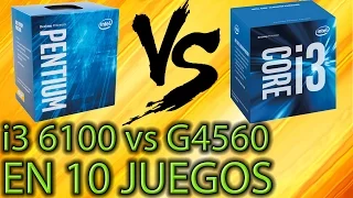 [ES] Core i3 6100 vs Pentium G4560 Comparación con GTX 1060 en 10 Juegos!