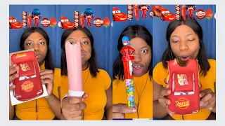 all in red #food #asmr #reel 🌶️🍓emojis challenges