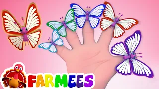 Butterfly Finger Family Song | Preschool Nursery Rhymes & Songs for Baby | Animal Cartoon | Farmees