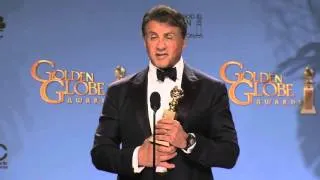 Sylvester Stallone: Golden Globe Awards Backstage Interview (2016) | ScreenSlam