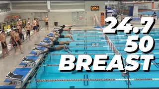 Shaine Casas & Carson Foster go 24.7 50 breaststroke