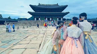 [4k]A walking tour of Gwanghwamun, Gyeongbokgung Palace, a hot place in Seoul / travel in Korea