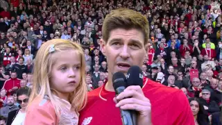Steven Gerrard says good bye to every one