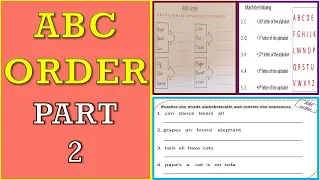 English grammar - ABC order -Part 2 - class 1 - writing sentence in alphabetical order