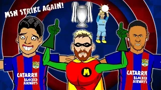 MSN STRIKE AGAIN! Song - Barcelona vs Man City (4-0  Highlights, Goals, Messi Hattrick)