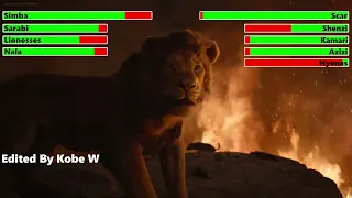 The Lion King (2019) Final Battle with healthbars 3/4