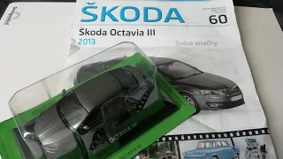 Unboxing Skoda Octavia III #60 Kaleidoskop slavnych vozu by Deagostini #diecast model 1/43 #skoda