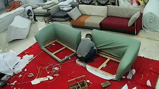 how to make sofa at home//luxury sofa ? Furniture factory in China