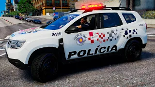 ENQUADRO + DISPAROS FORÇA PATRULHA PMESP | GTA 5 POLICIAL
