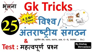 Gk Tricks : world organisations and their headquarters | अंतरराष्ट्रीय संगठन एवं उनके मुख्यालय