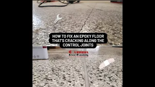 How To Repair an Epoxy Floor When The Control Joints Crack
