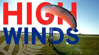 How to Kite a Paramotor Wing in High Winds - 4K