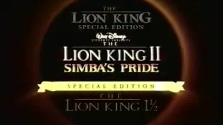 Disney's The Lion King 2: Simbas Pride Special Edition Trailer